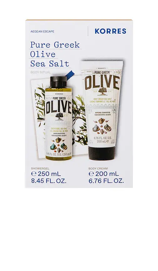 Korres Olive Oil Sea Salt Shower Gel & Body Milk Set | Thumbnail 2