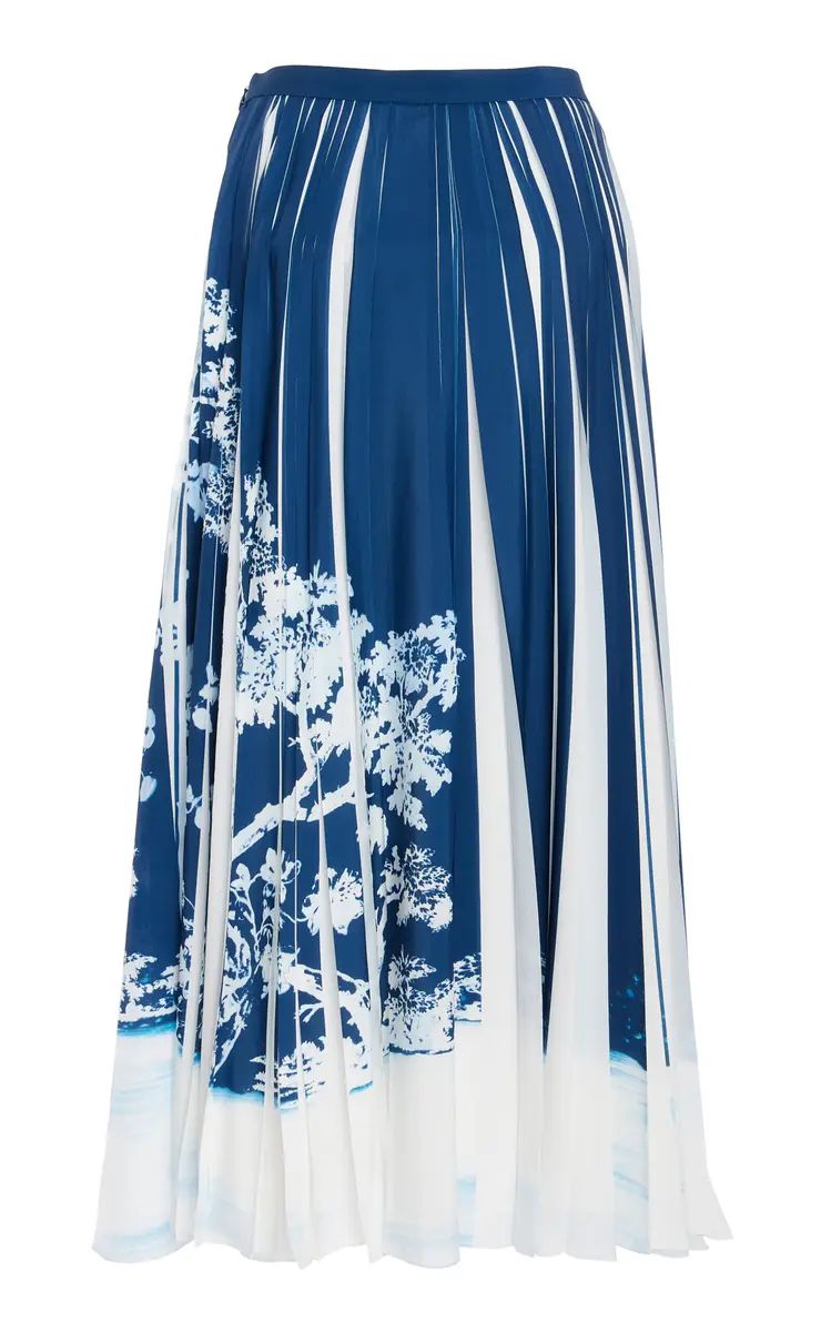 Erdem Pleated Poplin Midi Skirt | Thumbnail 2