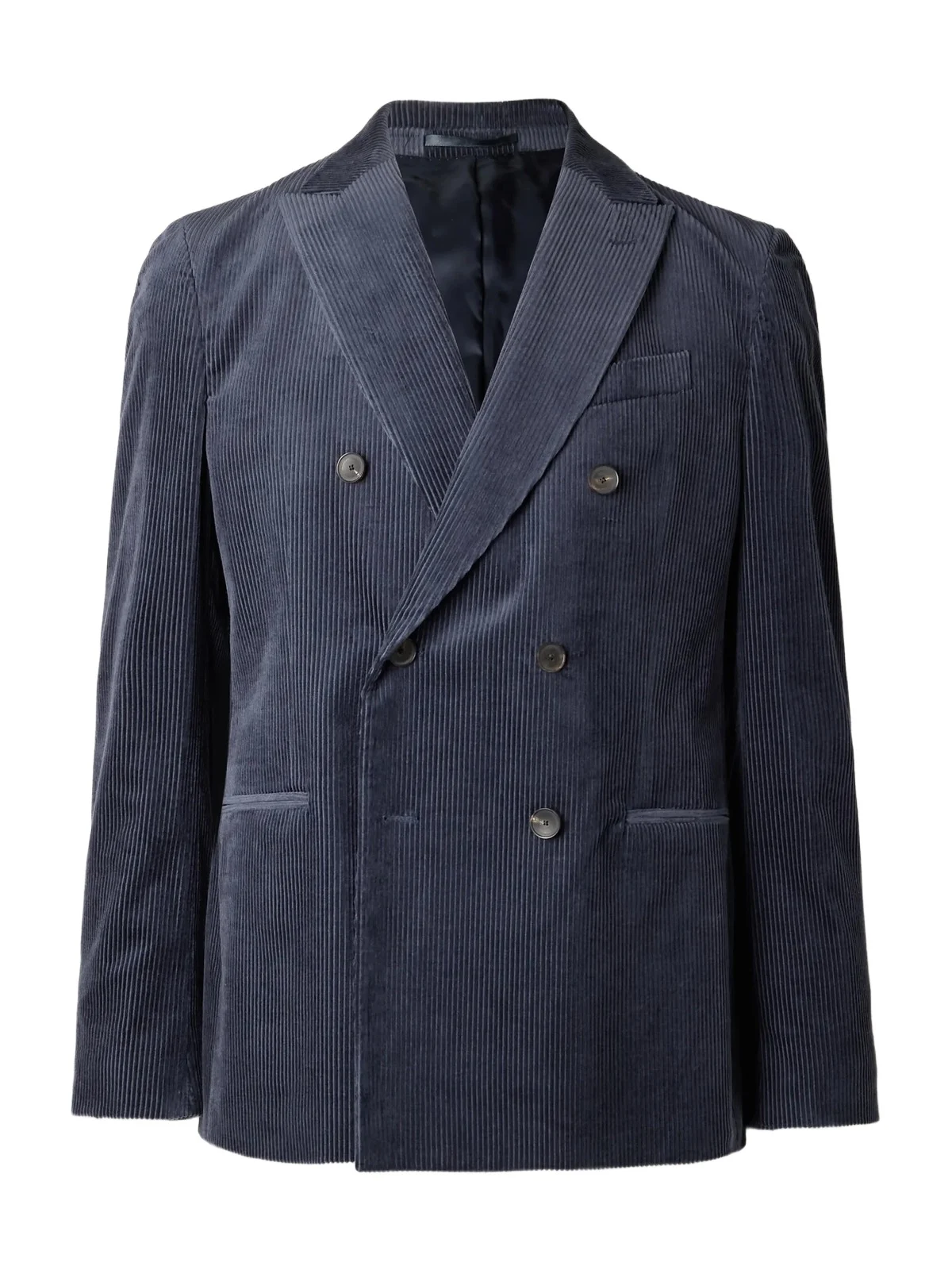 Slim-Fit Double-Breasted Cotton and Cashmere-Blend Corduroy Tuxedo Jacket - Men Slim-Fit Double-Breasted Cotton and Cashmere-Blend Corduroy Tuxedo Jacket - Men