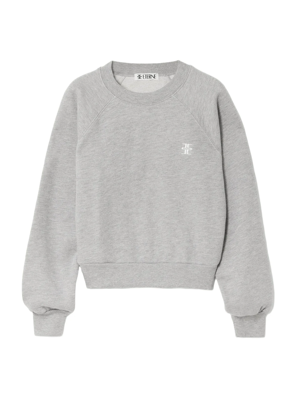 ÉTERNE Embroidered Cotton And Modal-blend Jersey Sweatshirt