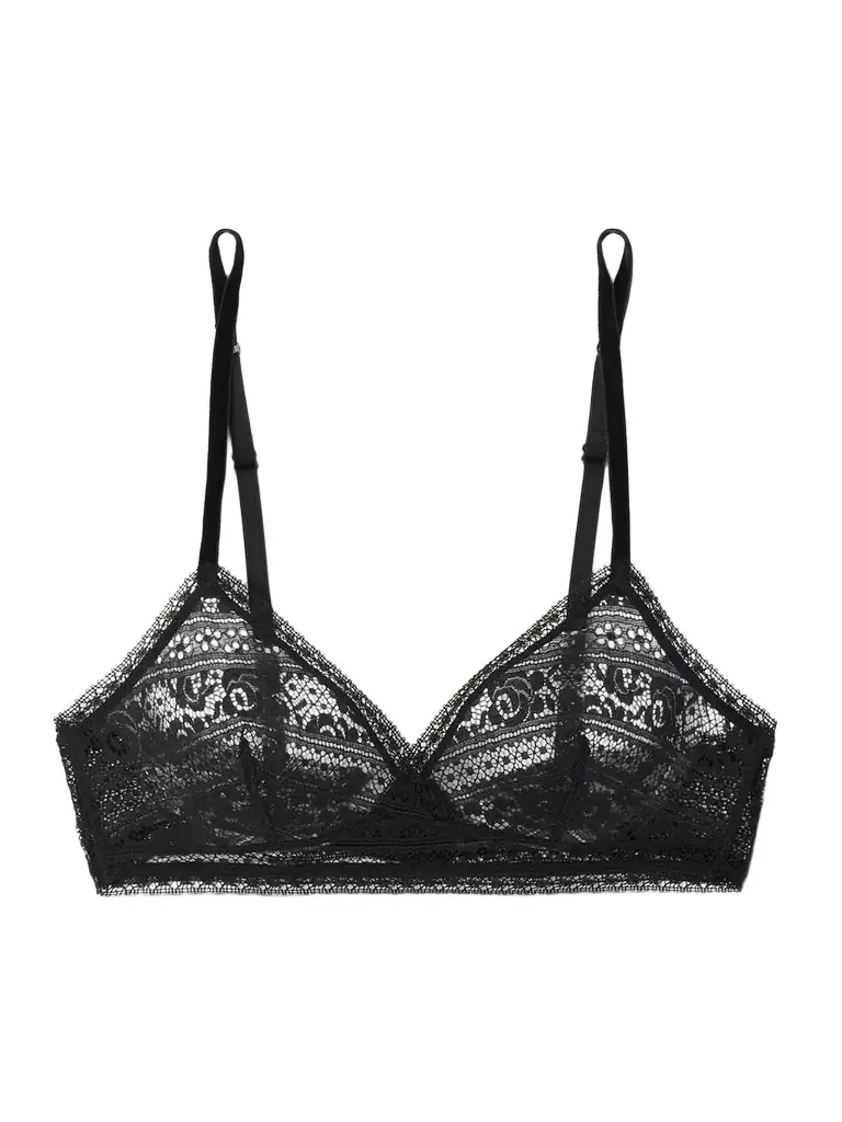 Eres Intrigue Leavers Lace Soft-cup Triangle Bra | Image 1 Eres Intrigue Leavers Lace Soft-cup Triangle Bra | Image 1