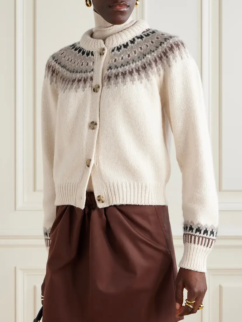 DÔEN Clarke Fair Isle Wool-blend Cardigan | Thumbnail 3