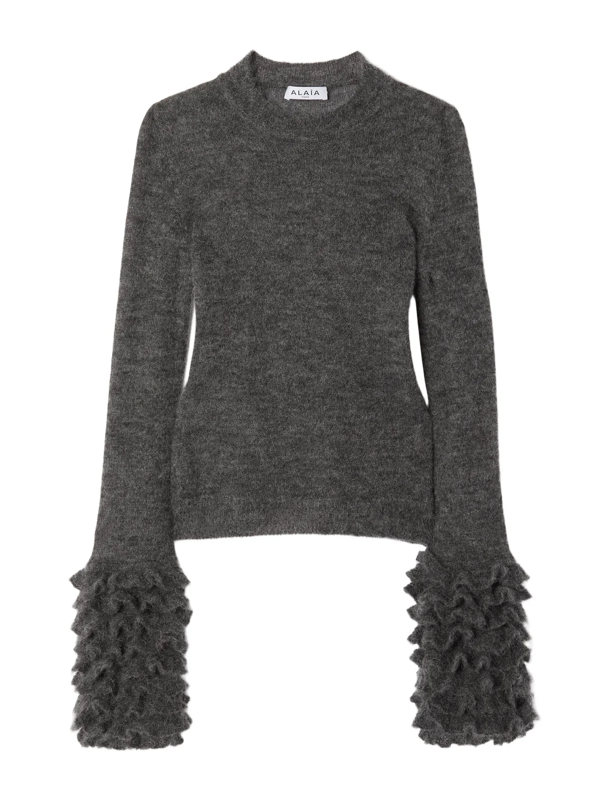 ALAÏA Ruched Mohair-blend Sweater