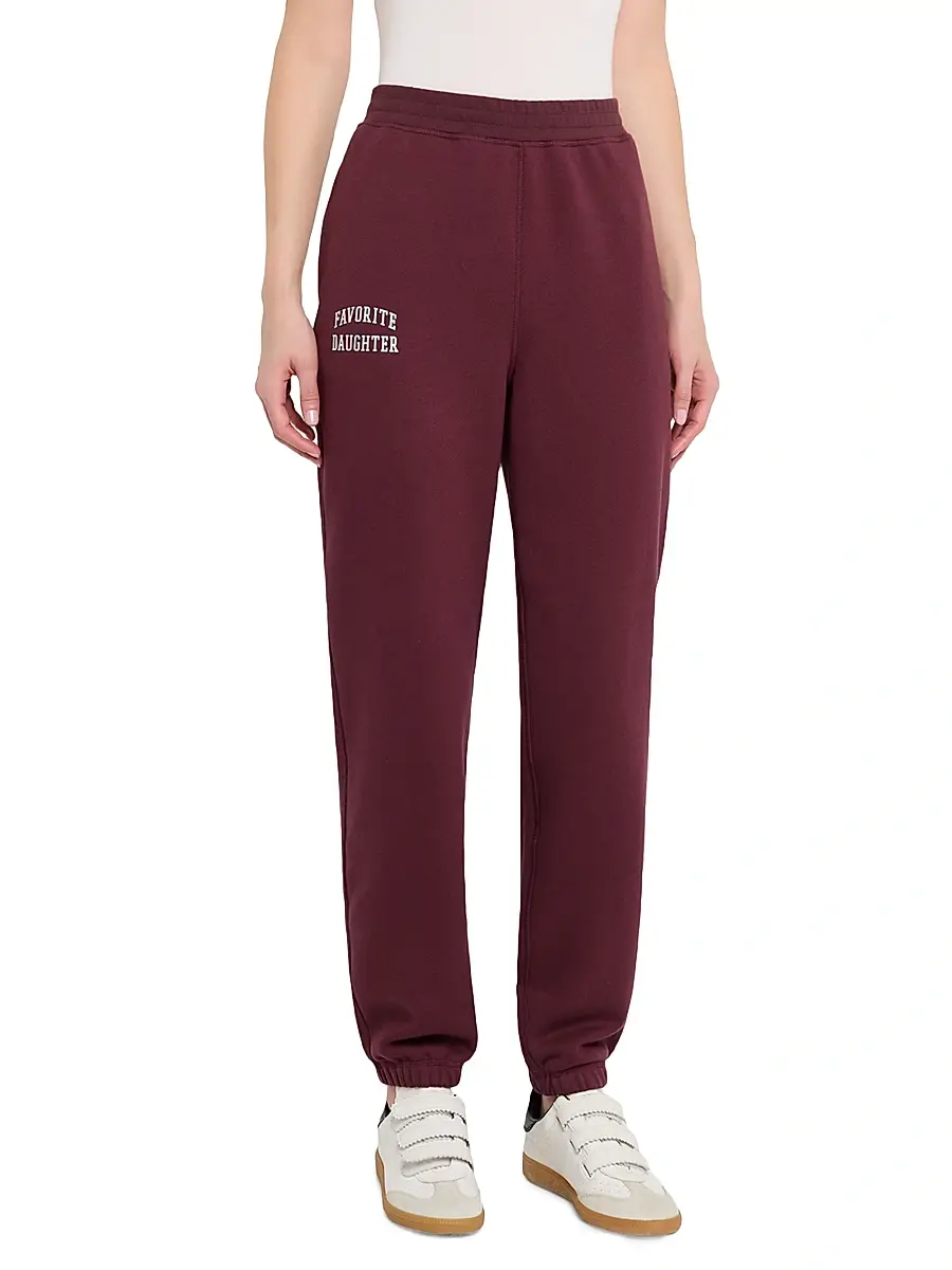Favorite Daughter Women's The Collegiate Joggers - Coffee Gardenia | Thumbnail 9 Favorite Daughter Women's The Collegiate Joggers - Coffee Gardenia | Thumbnail 9