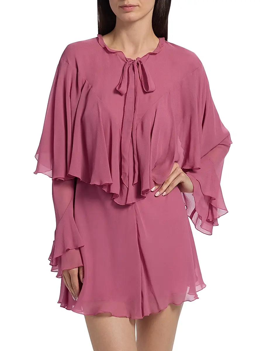 LoveShackFancy Women's Liraine Ruffled Tiered Minidress | Thumbnail 3 LoveShackFancy Women's Liraine Ruffled Tiered Minidress | Thumbnail 3