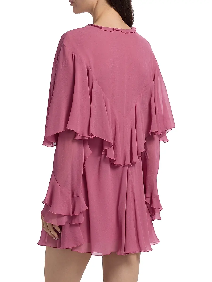 LoveShackFancy Women's Liraine Ruffled Tiered Minidress | Thumbnail 5 LoveShackFancy Women's Liraine Ruffled Tiered Minidress | Thumbnail 5