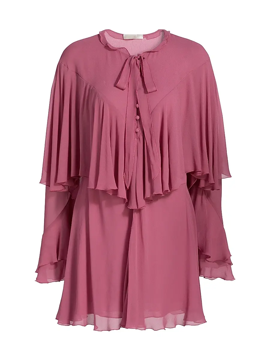 LoveShackFancy Women's Liraine Ruffled Tiered Minidress