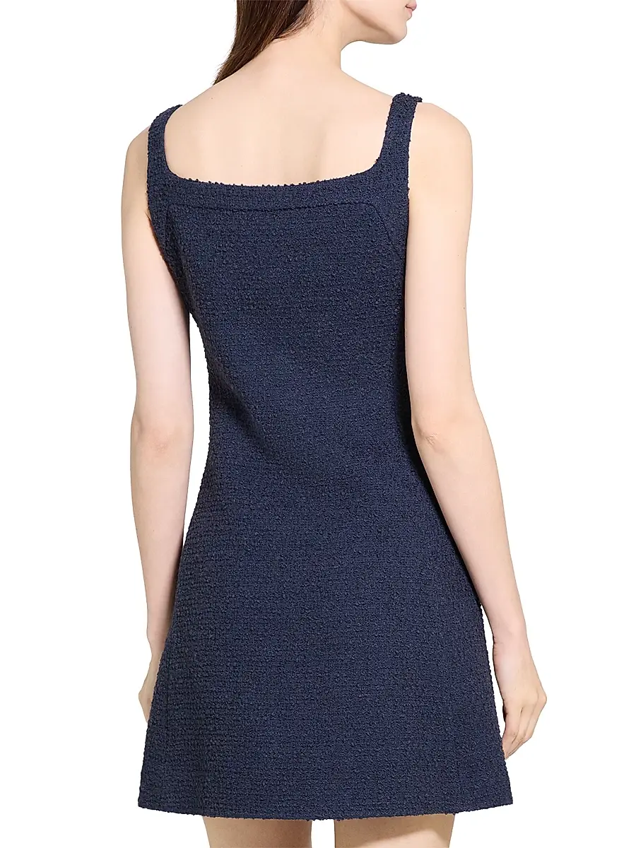 Theory Women's Cotton-Blend Sleeveless Fit & Flare Minidress | Thumbnail 4 Theory Women's Cotton-Blend Sleeveless Fit & Flare Minidress | Thumbnail 4