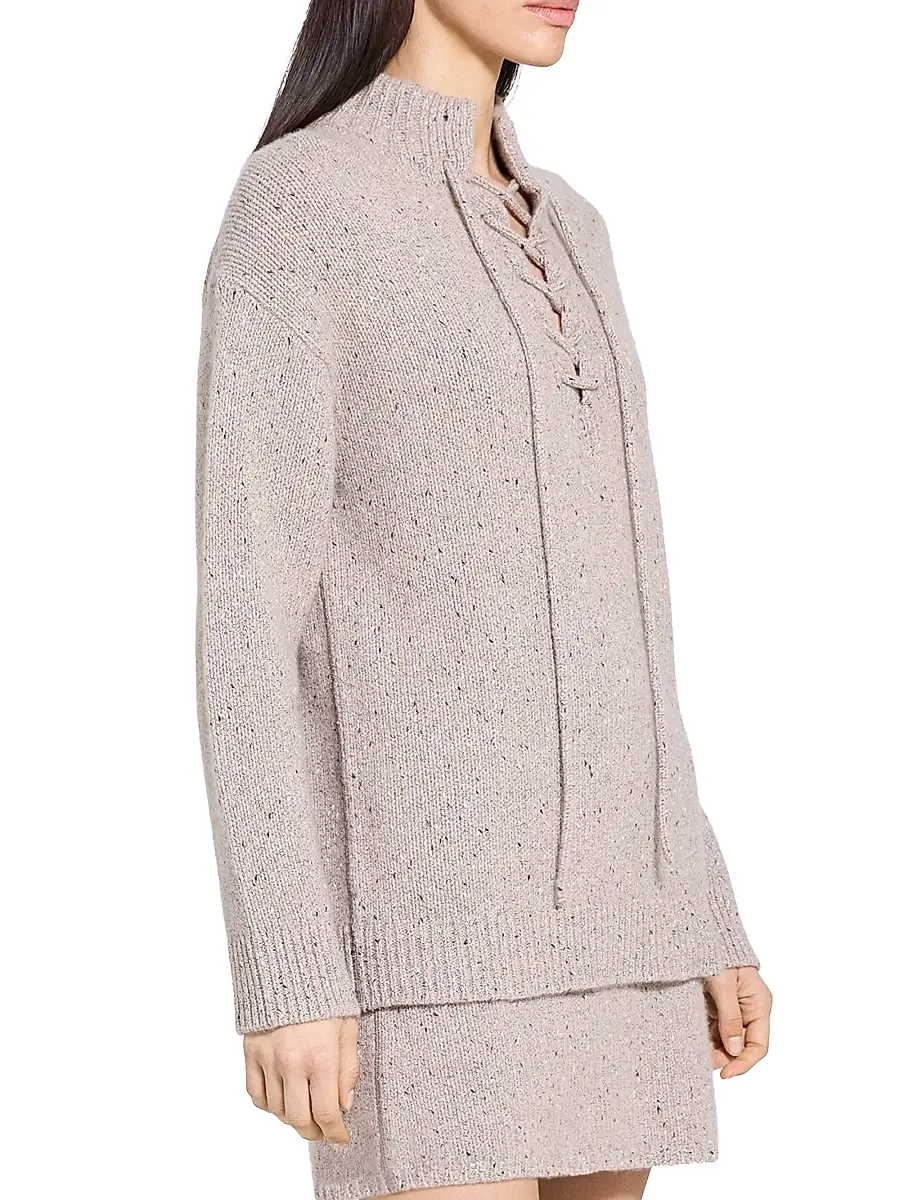 Theory Women's Oversized Drawstring Wool-Blend Sweater | Thumbnail 4 Theory Women's Oversized Drawstring Wool-Blend Sweater | Thumbnail 4