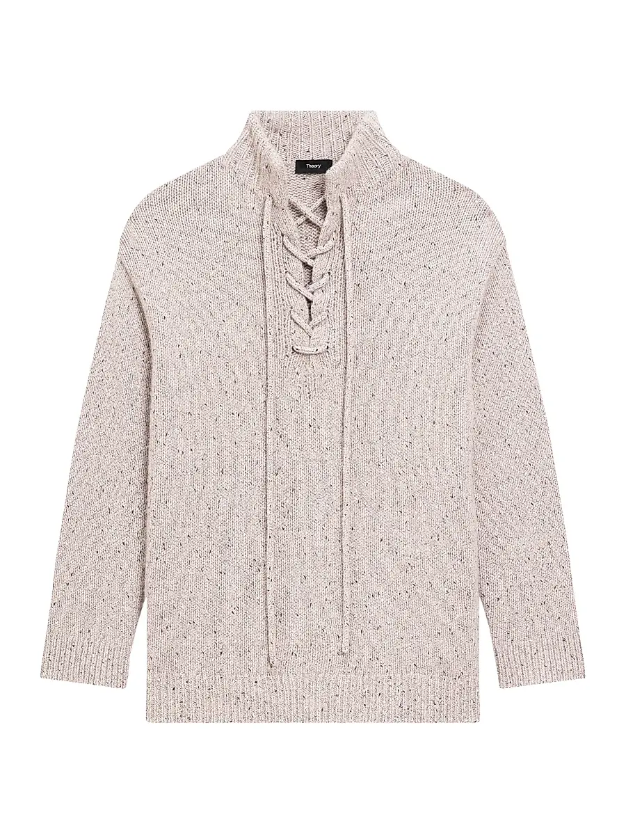 Theory Women's Oversized Drawstring Wool-Blend Sweater