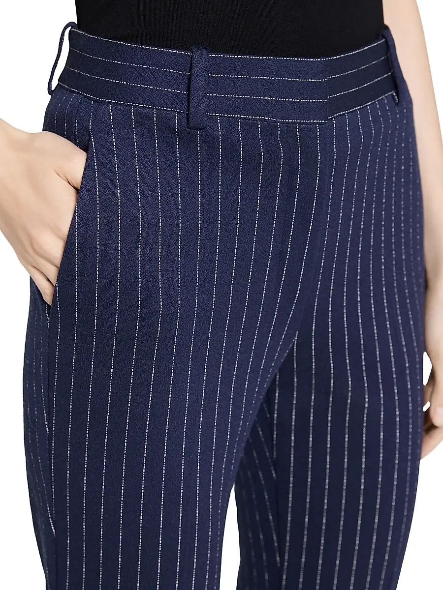 Theory Women's Pinstriped Crepe Slim-Fit Pants | Thumbnail 6 Theory Women's Pinstriped Crepe Slim-Fit Pants | Thumbnail 6