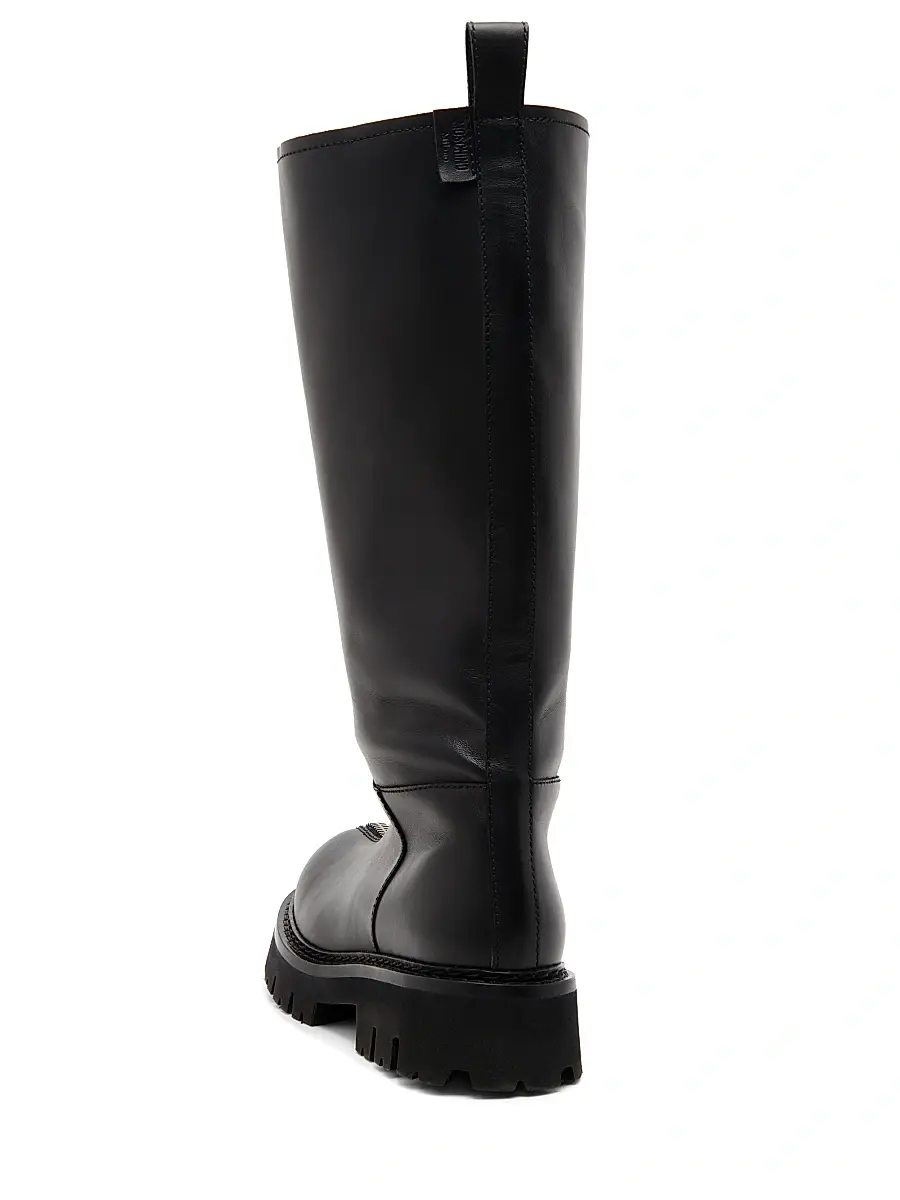 MOSCHINO Women's 40MM Zip-Front Leather Boots | Thumbnail 3 MOSCHINO Women's 40MM Zip-Front Leather Boots | Thumbnail 3