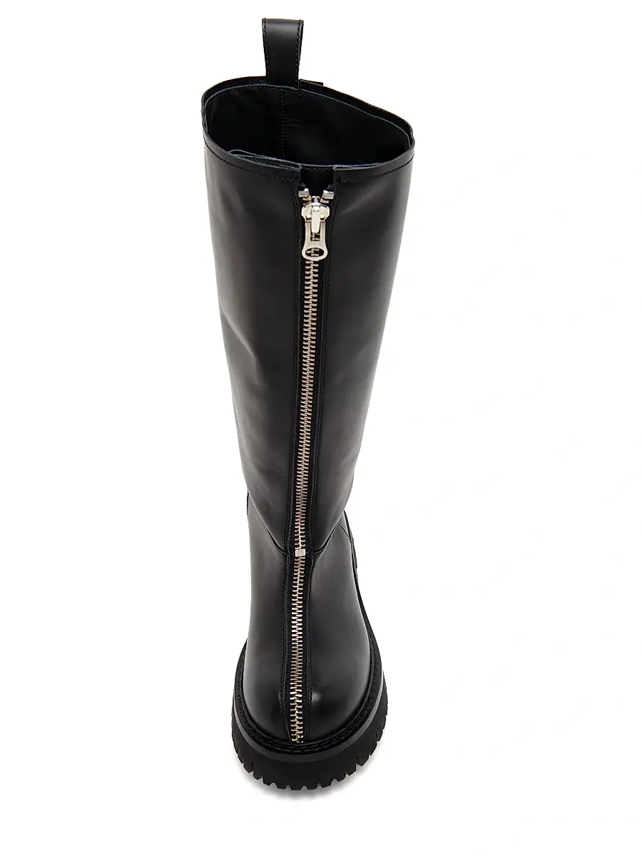 MOSCHINO Women's 40MM Zip-Front Leather Boots | Thumbnail 4 MOSCHINO Women's 40MM Zip-Front Leather Boots | Thumbnail 4