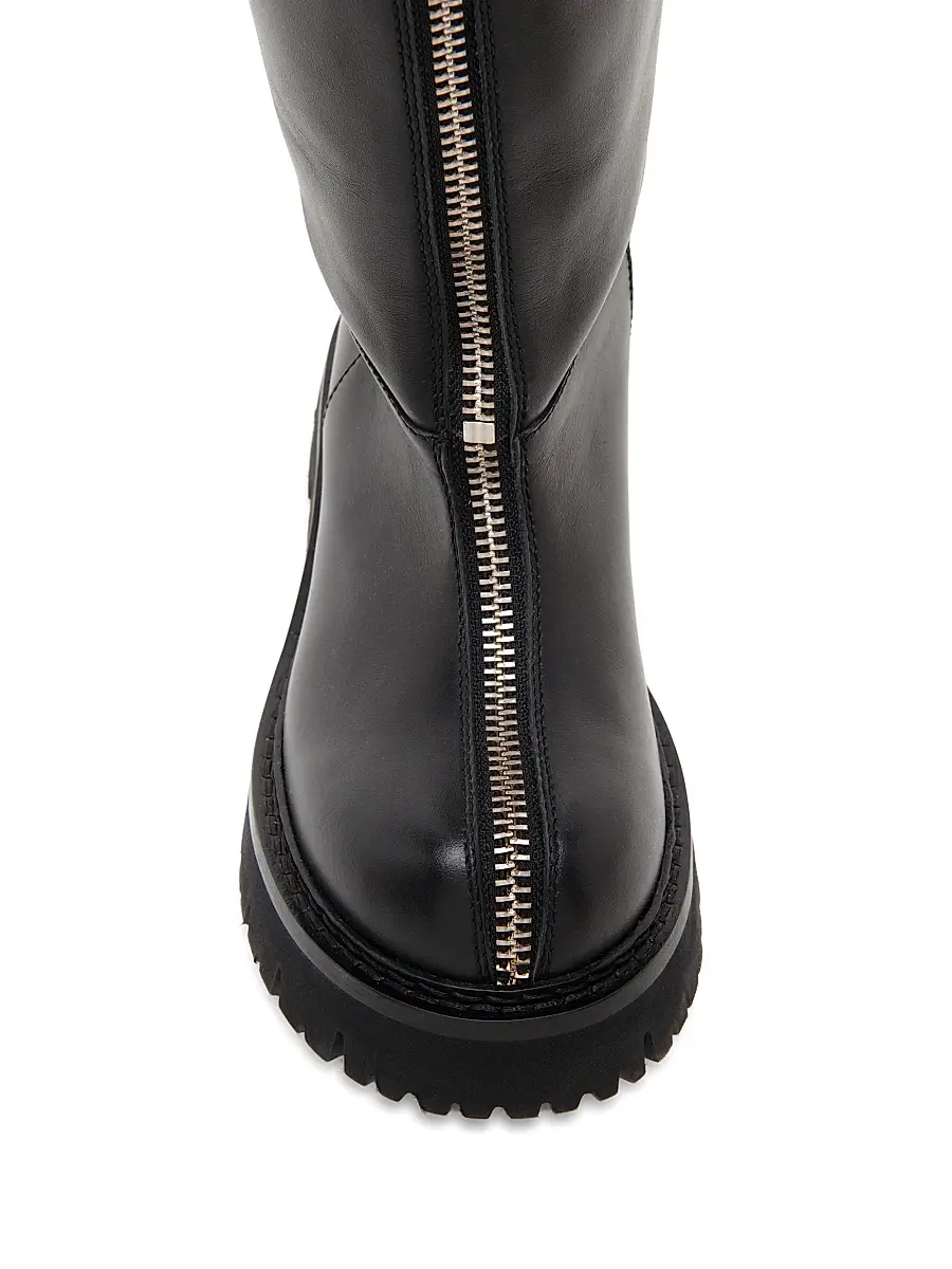 MOSCHINO Women's 40MM Zip-Front Leather Boots | Thumbnail 5 MOSCHINO Women's 40MM Zip-Front Leather Boots | Thumbnail 5