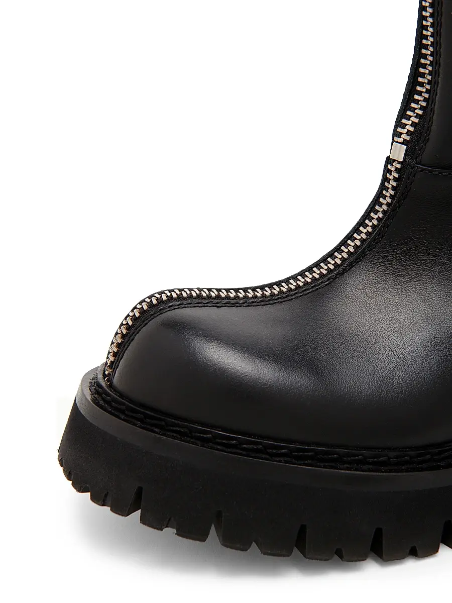 MOSCHINO Women's 40MM Zip-Front Leather Boots | Thumbnail 6 MOSCHINO Women's 40MM Zip-Front Leather Boots | Thumbnail 6
