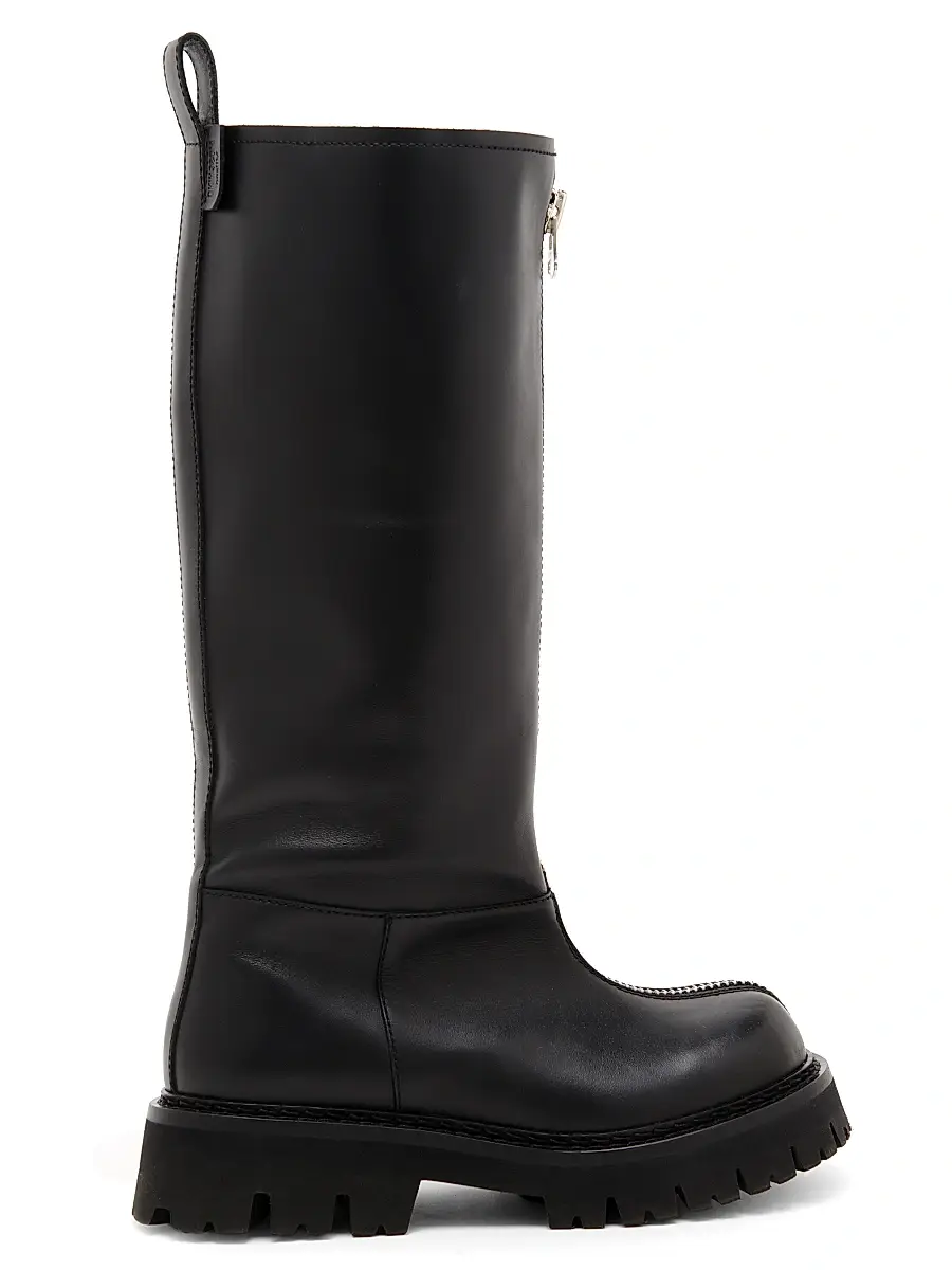 MOSCHINO Women's 40MM Zip-Front Leather Boots