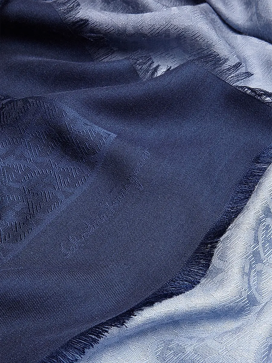 Ferragamo Women's Gancini Silk & Wool Shawl - Ocean | Thumbnail 3 Ferragamo Women's Gancini Silk & Wool Shawl - Ocean | Thumbnail 3