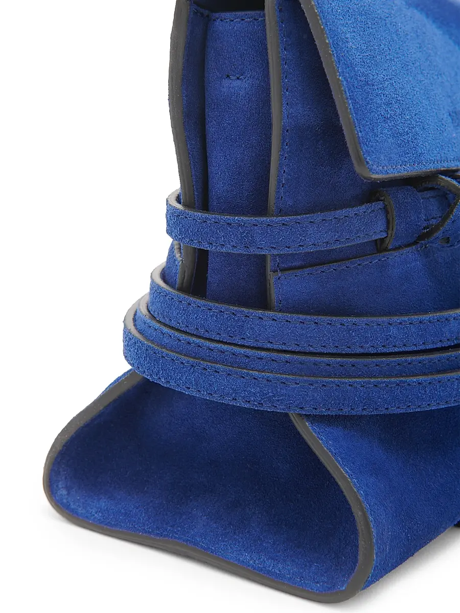 Moschino Women's Mini Tie Me Suede Top Handle Bag - Blue | Thumbnail 7 Moschino Women's Mini Tie Me Suede Top Handle Bag - Blue | Thumbnail 7