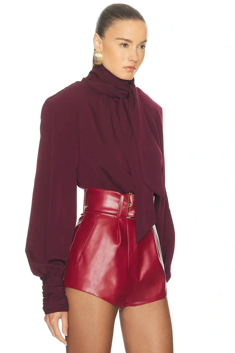 Rowen Rose Tie Neck Blouse | Thumbnail 2