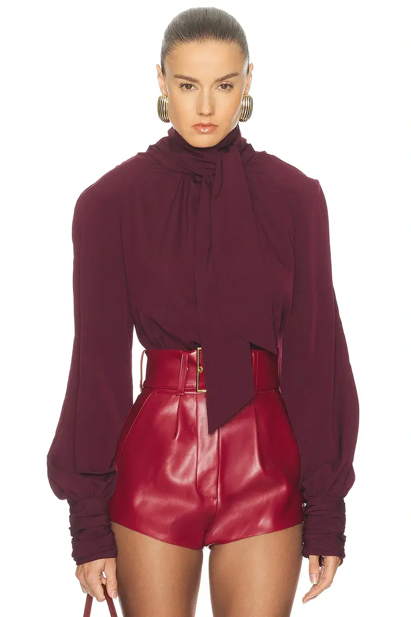 Rowen Rose Tie Neck Blouse | Image 1 Rowen Rose Tie Neck Blouse | Image 1