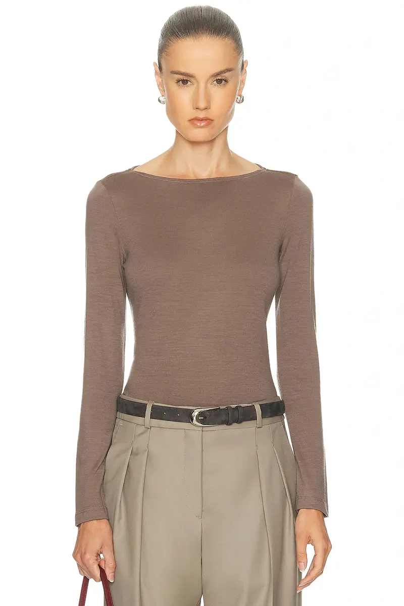 RENGGLI Long Sleeve Boatneck Tee | Image 1 RENGGLI Long Sleeve Boatneck Tee | Image 1