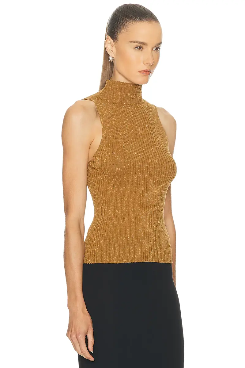 LESET Blake Rib Sleeveless Turtleneck Sweater | Thumbnail 2 LESET Blake Rib Sleeveless Turtleneck Sweater | Thumbnail 2