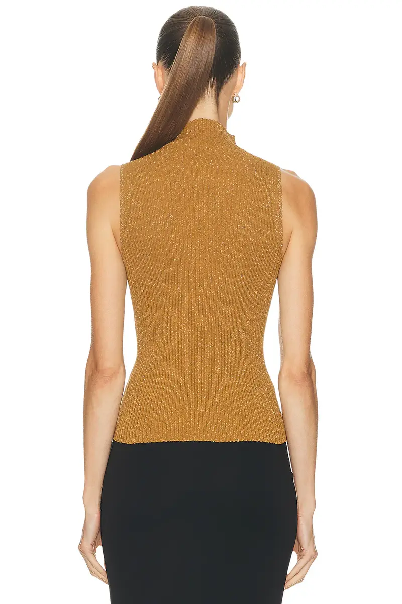 LESET Blake Rib Sleeveless Turtleneck Sweater | Thumbnail 3 LESET Blake Rib Sleeveless Turtleneck Sweater | Thumbnail 3