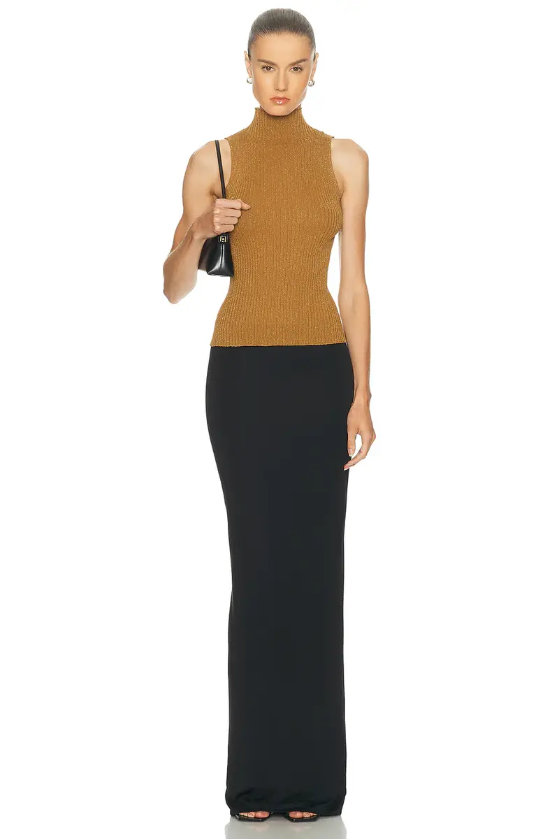 LESET Blake Rib Sleeveless Turtleneck Sweater | Thumbnail 4 LESET Blake Rib Sleeveless Turtleneck Sweater | Thumbnail 4