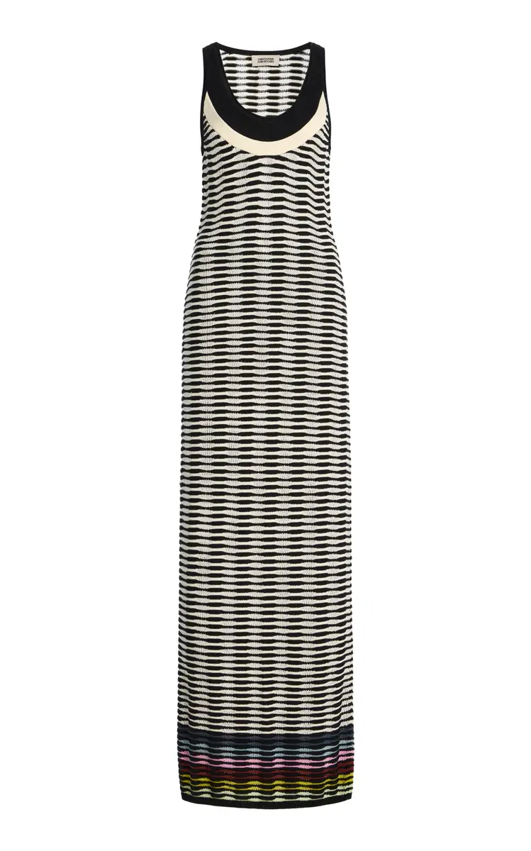 Christopher John Rogers Wave Knit Cotton Maxi Dress | Thumbnail 13 Christopher John Rogers Wave Knit Cotton Maxi Dress | Thumbnail 13