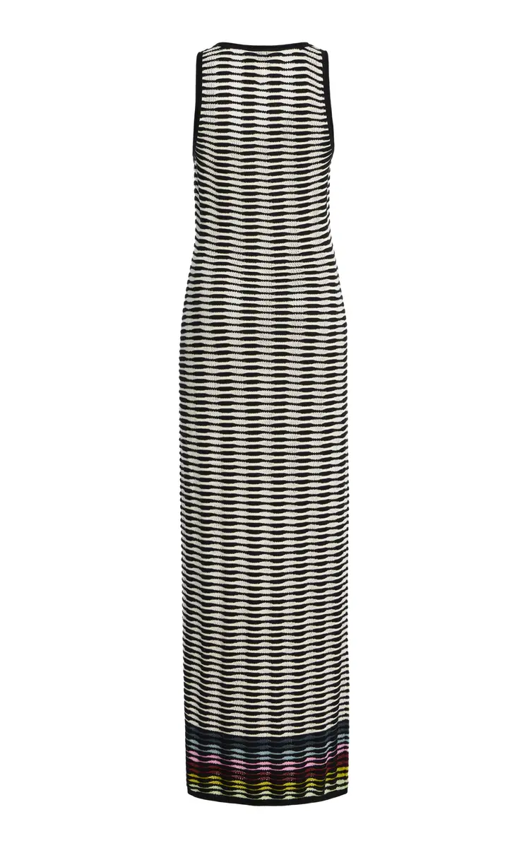 Christopher John Rogers Wave Knit Cotton Maxi Dress | Thumbnail 3 Christopher John Rogers Wave Knit Cotton Maxi Dress | Thumbnail 3