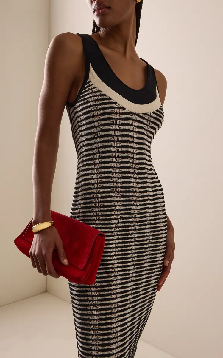 Christopher John Rogers Wave Knit Cotton Maxi Dress | Thumbnail 9 Christopher John Rogers Wave Knit Cotton Maxi Dress | Thumbnail 9