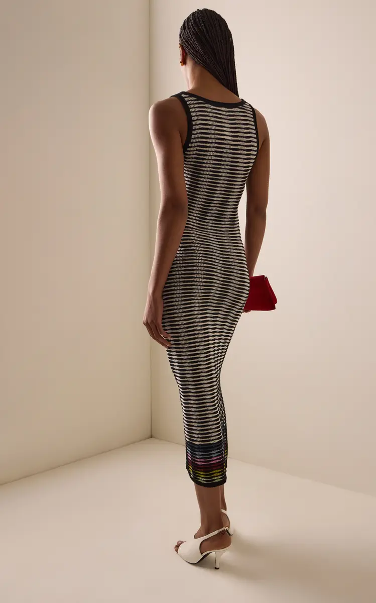 Christopher John Rogers Wave Knit Cotton Maxi Dress | Thumbnail 10 Christopher John Rogers Wave Knit Cotton Maxi Dress | Thumbnail 10
