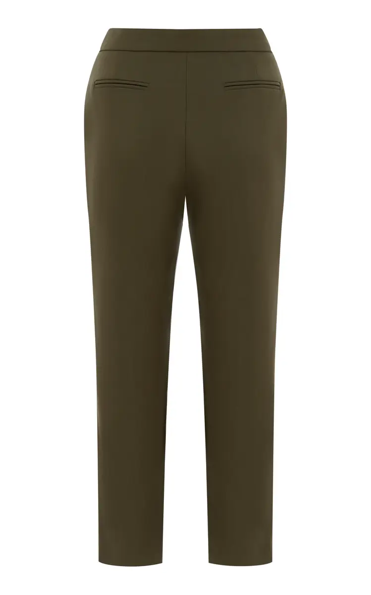 Alex Perry Cropped Virgin-Wool Straight-Leg Pants - Olive | Thumbnail 2