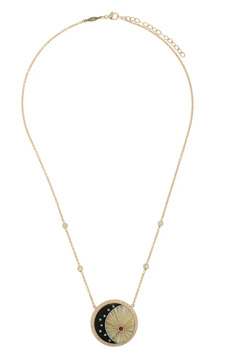 Jacquie Aiche Sun Moon And 8 Star Inlay Necklace | Image 1 Jacquie Aiche Sun Moon And 8 Star Inlay Necklace | Image 1