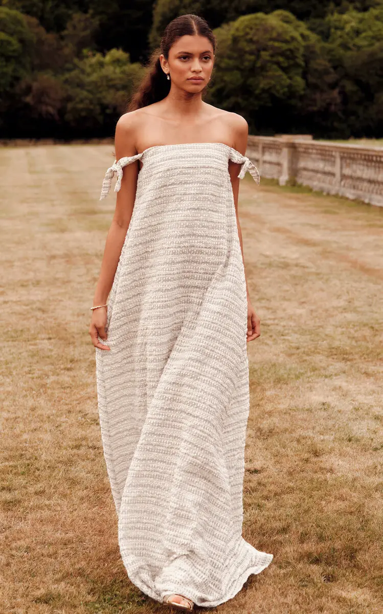 Markarian Narcissus Off-The-Shoulder Striped-Organza Gown | Thumbnail 2