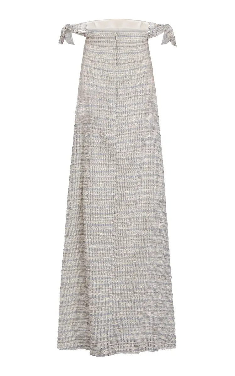 Markarian Narcissus Off-The-Shoulder Striped-Organza Gown | Thumbnail 3