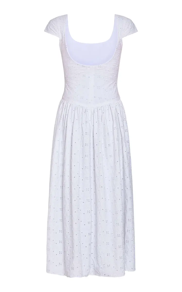 Markarian Cora Jersey Eyelet Midi Dress | Thumbnail 3