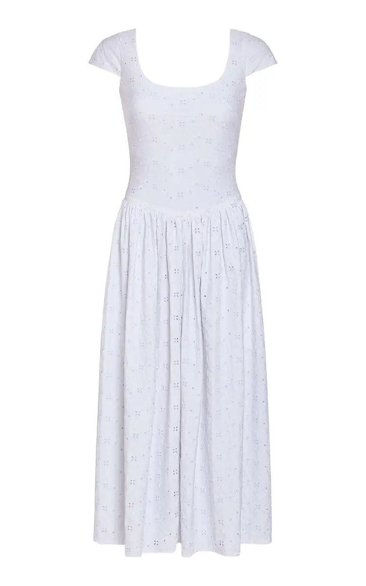 Markarian Cora Jersey Eyelet Midi Dress | Thumbnail 4