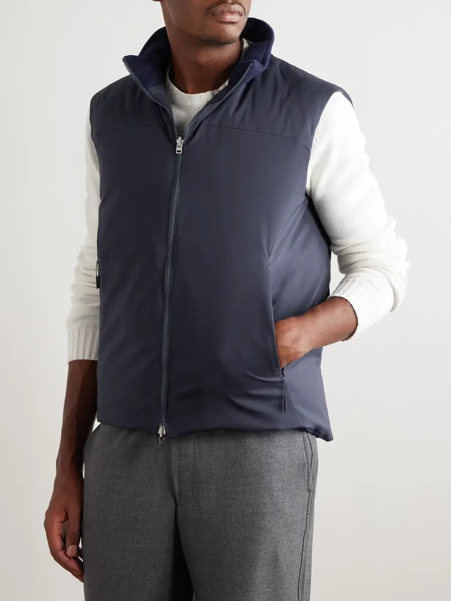 Sease Reversible Quilted Shell and Brushed Cashmere Down Gilet - Men | Thumbnail 3 Sease Reversible Quilted Shell and Brushed Cashmere Down Gilet - Men | Thumbnail 3