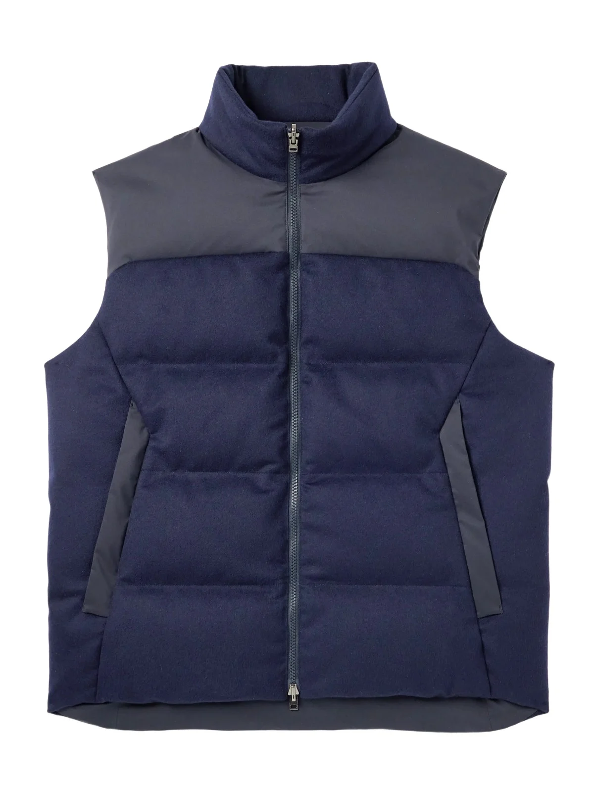 Reversible Quilted Shell and Brushed Cashmere Down Gilet - Men Reversible Quilted Shell and Brushed Cashmere Down Gilet - Men