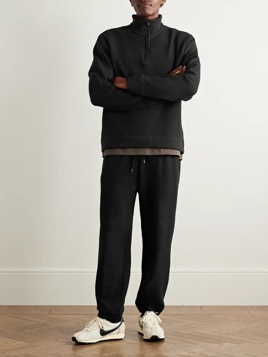 James Perse Cozy Tapered Cotton-Blend Jersey Sweatpants - Men | Thumbnail 2 James Perse Cozy Tapered Cotton-Blend Jersey Sweatpants - Men | Thumbnail 2