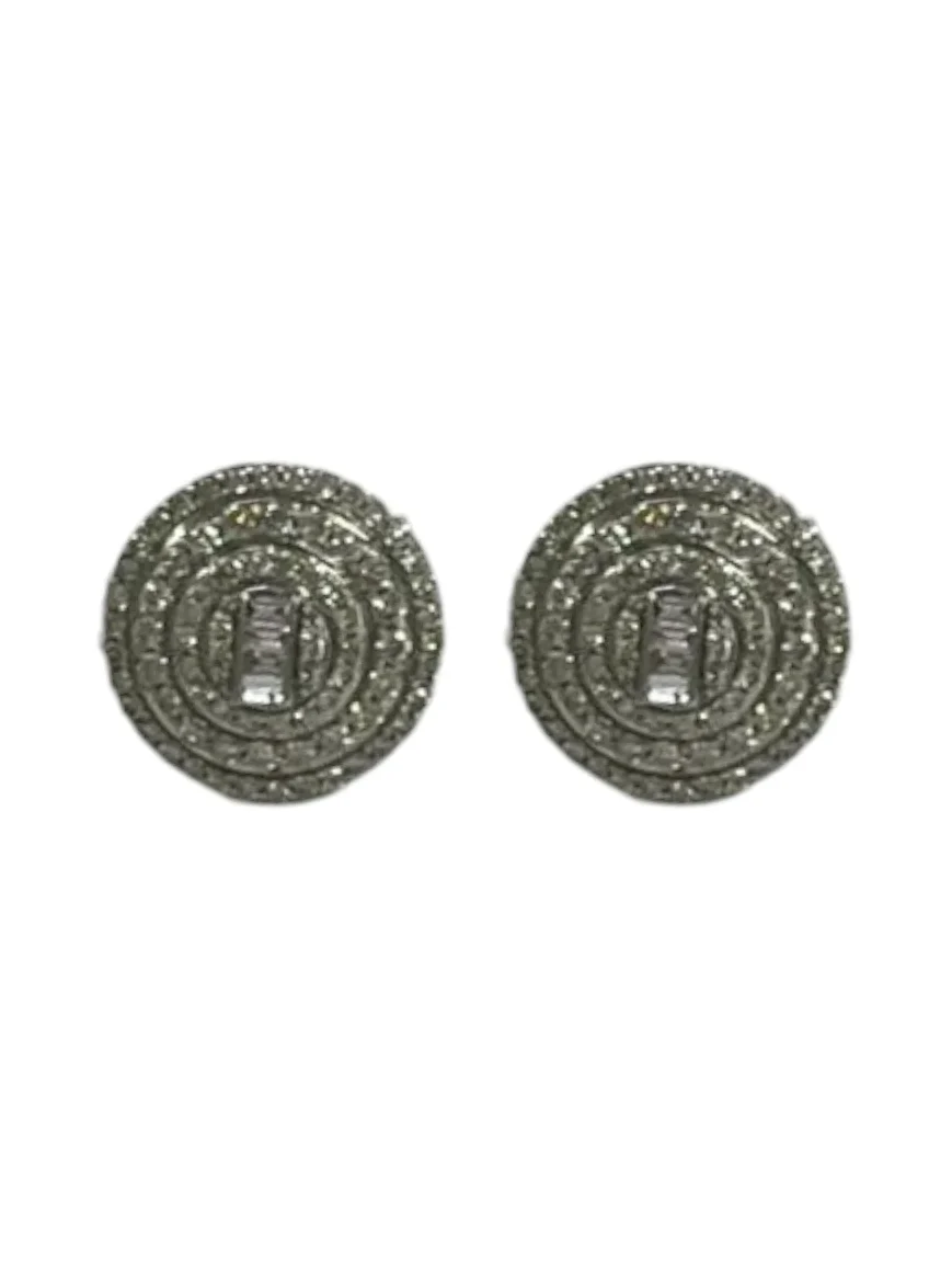 Wish Fine Jewelry 1.0ct Diamond 14K Gold Cluster Earrings