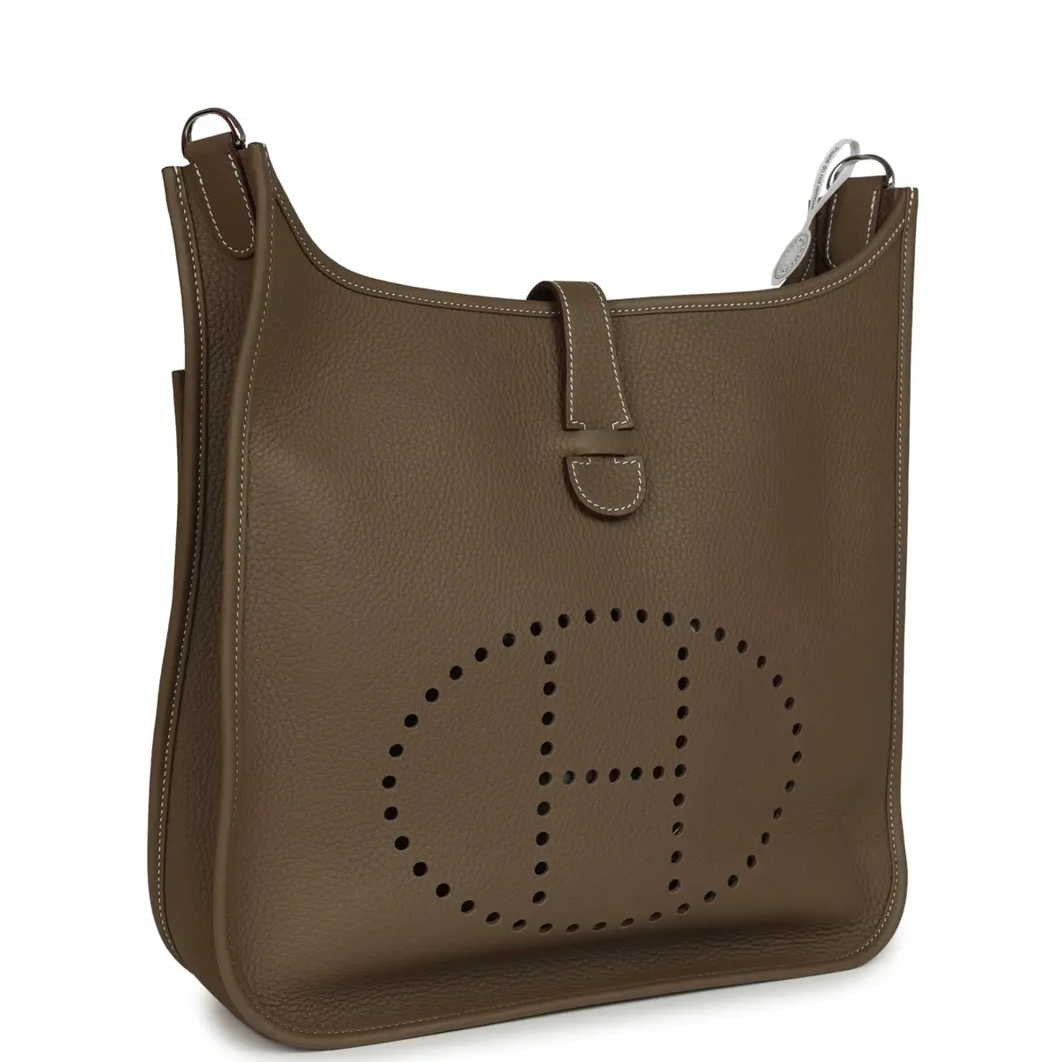 HERMÈS Hermes Evelyne III GM Etoupe Clemence Palladium Hardware | Thumbnail 2 HERMÈS Hermes Evelyne III GM Etoupe Clemence Palladium Hardware | Thumbnail 2