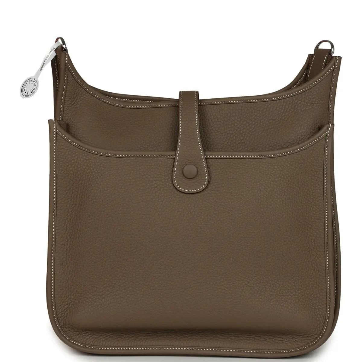 HERMÈS Hermes Evelyne III GM Etoupe Clemence Palladium Hardware | Thumbnail 4 HERMÈS Hermes Evelyne III GM Etoupe Clemence Palladium Hardware | Thumbnail 4