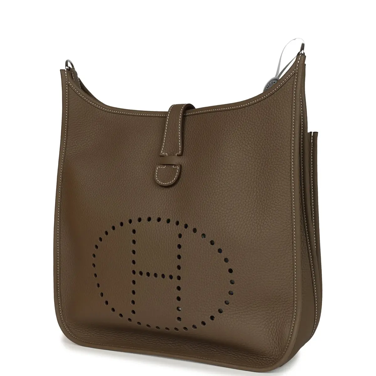HERMÈS Hermes Evelyne III GM Etoupe Clemence Palladium Hardware | Thumbnail 5 HERMÈS Hermes Evelyne III GM Etoupe Clemence Palladium Hardware | Thumbnail 5
