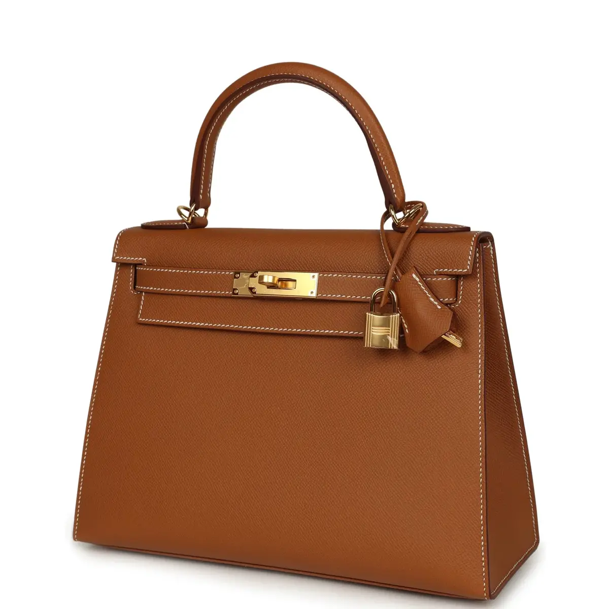 HERMÈS Hermes Kelly Sellier 28 Gold Epsom Gold Hardware | Thumbnail 3