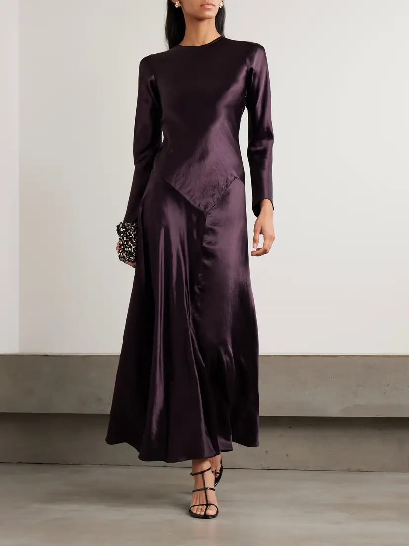 Abadia Yara Paneled Hammered-satin Maxi Dress | Thumbnail 2 Abadia Yara Paneled Hammered-satin Maxi Dress | Thumbnail 2
