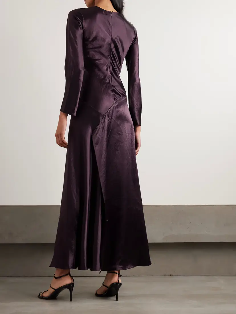 Abadia Yara Paneled Hammered-satin Maxi Dress | Thumbnail 3 Abadia Yara Paneled Hammered-satin Maxi Dress | Thumbnail 3