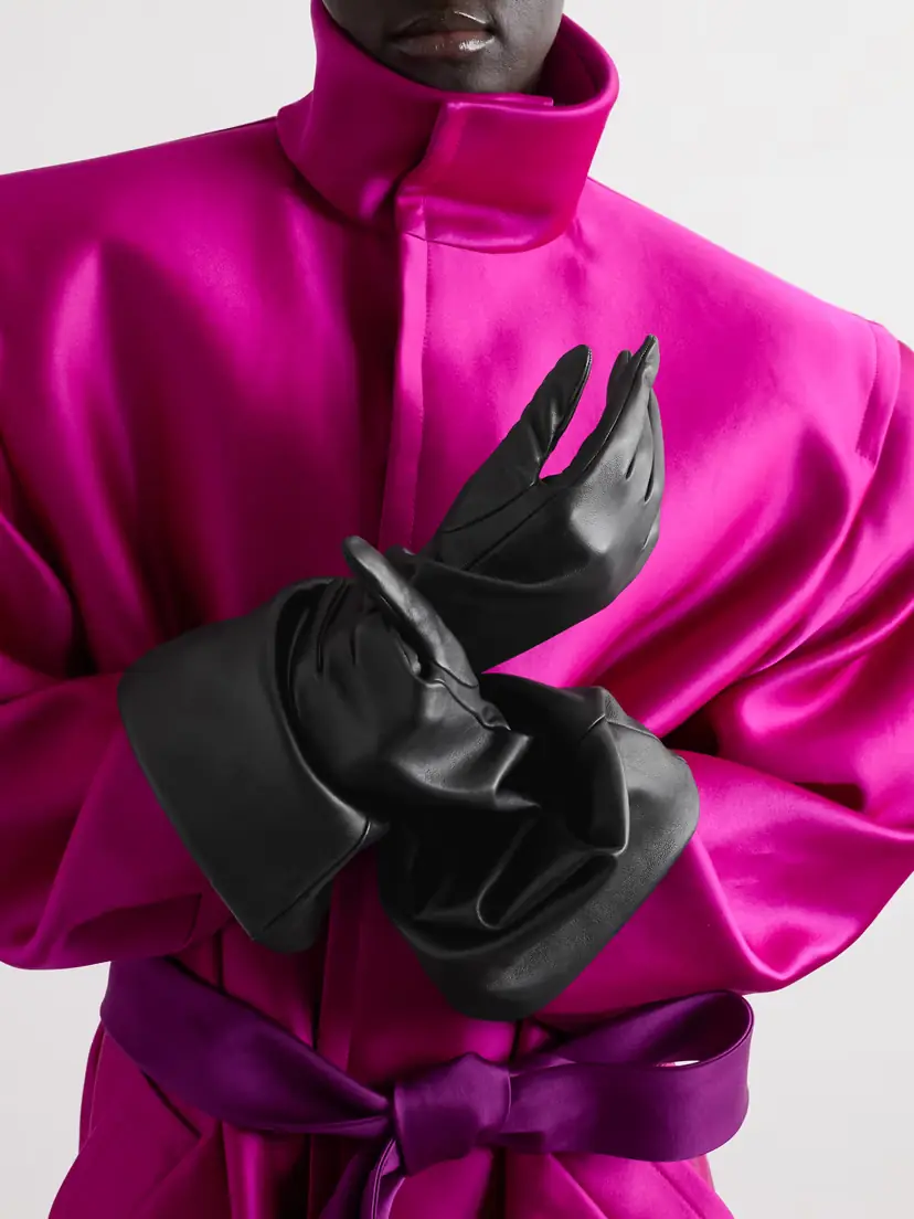 Saint Laurent Leather Gloves | Thumbnail 2 Saint Laurent Leather Gloves | Thumbnail 2