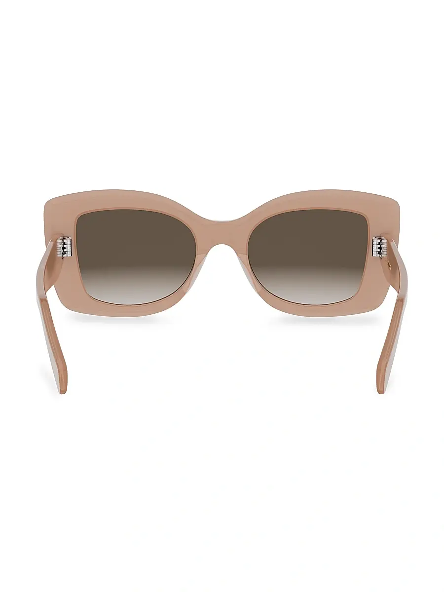 CELINE Women's Celine 3 Dots 52MM Geometric Sunglasses - Shiny Pink Gradient Brown | Thumbnail 5 CELINE Women's Celine 3 Dots 52MM Geometric Sunglasses - Shiny Pink Gradient Brown | Thumbnail 5